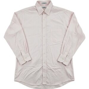 Eagle Shirtmakers Dress Shirt 16 32/33 Pink Non-Iron 80s Two Ply Pinpoint Cotton
